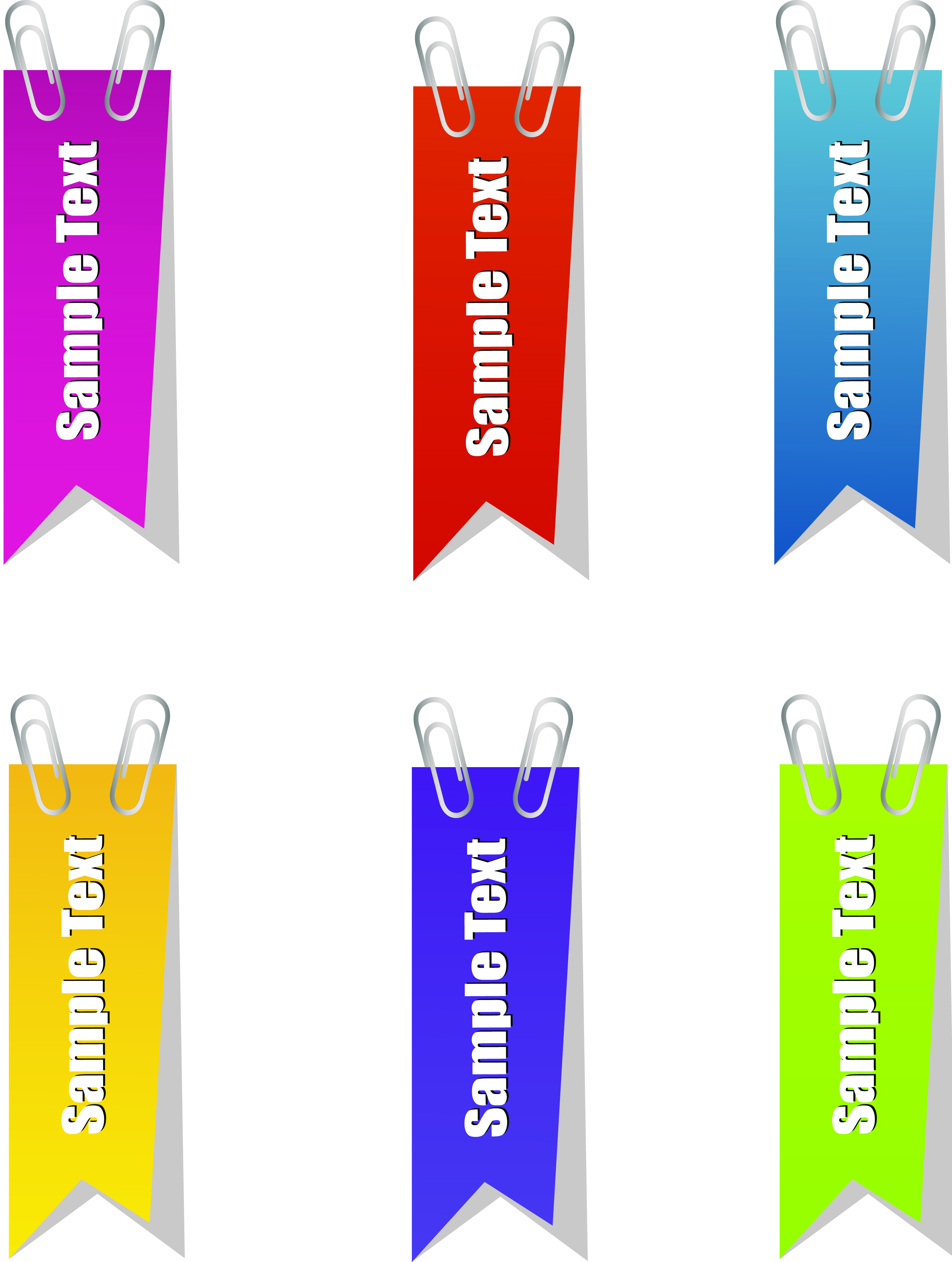 paper clip and tags vector