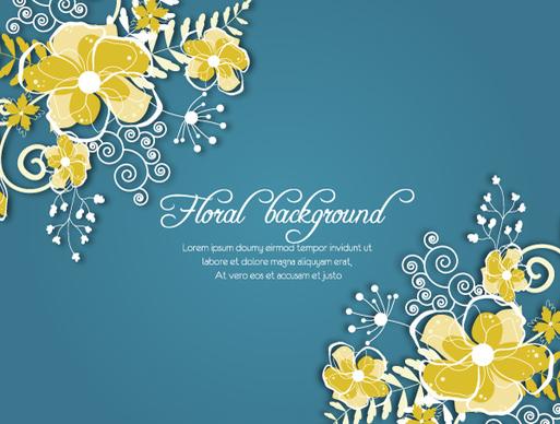 vintage spring floral background