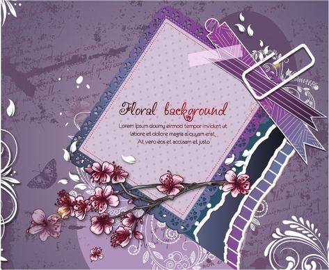 vintage spring floral background