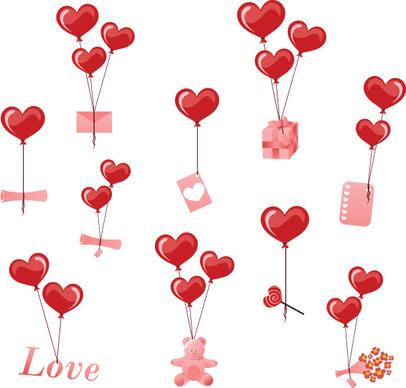 valentines day romantic ornaments vector