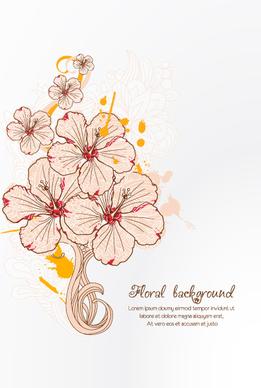 vintage spring floral background