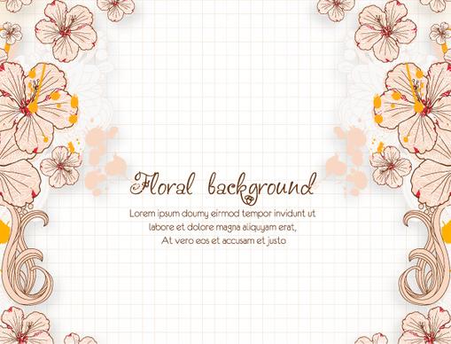 vintage spring floral background