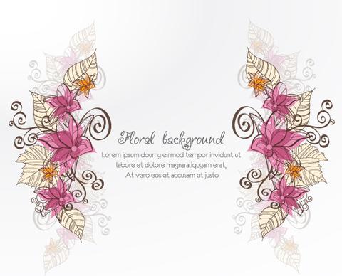 vintage spring floral background