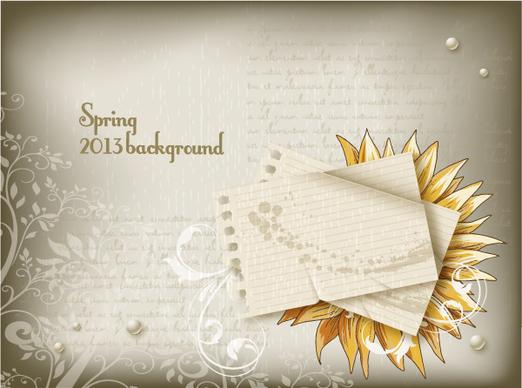 vintage spring floral background