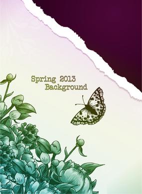 vintage spring floral background