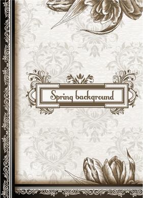 vintage spring floral background