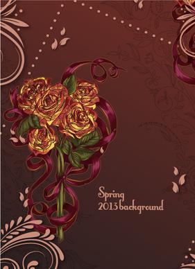 vintage spring floral background