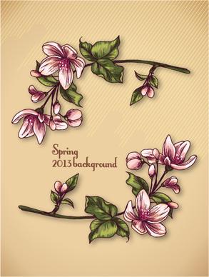 vintage spring floral background