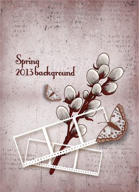 vintage spring floral background