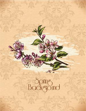 vintage spring floral background