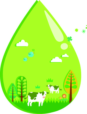 ecology objects illustration design vector