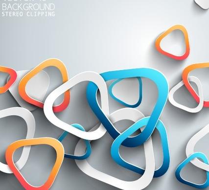 3d paper background vector design