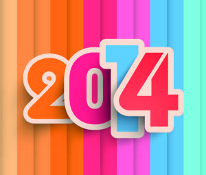 2014 year vector background set