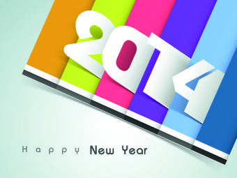 2014 year vector background set