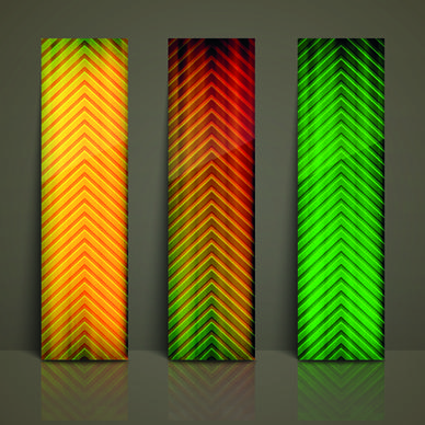 colored vertical banner vector