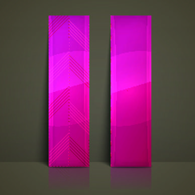 colored vertical banner vector