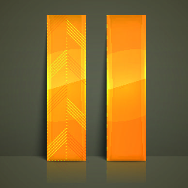 colored vertical banner vector