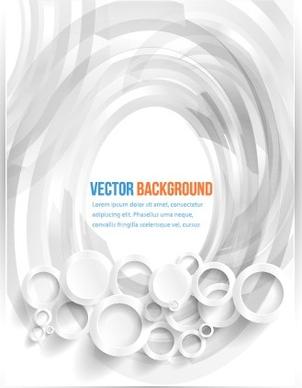 white 3d shapes background vector