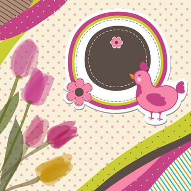 baby frame backgrounds vector