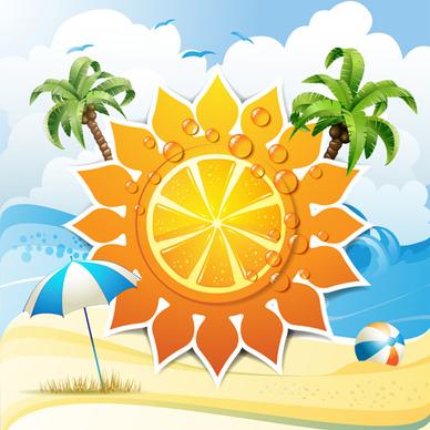 summer sunny vector backgrounds