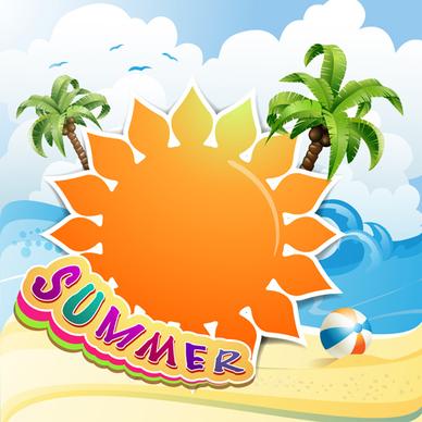 summer sunny vector backgrounds