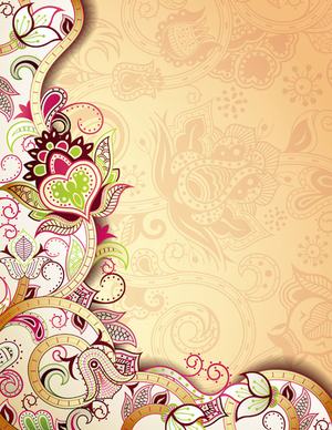 floral patterns retro style background