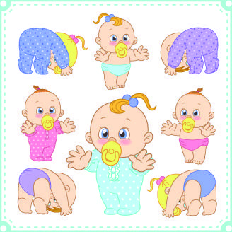 lovely baby design vector