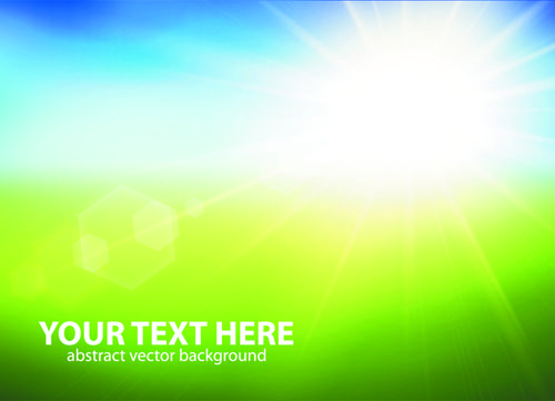 natural with sun background vector