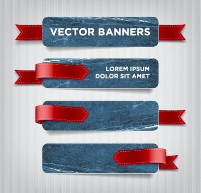 textured banners design vector