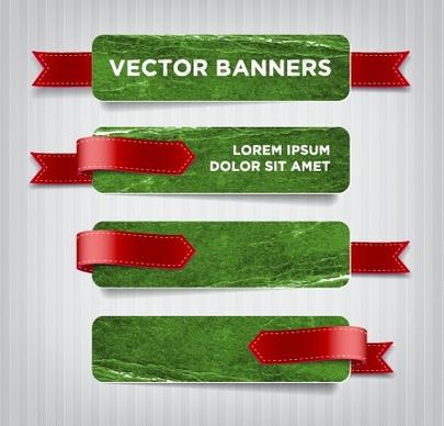 textured banners design vector