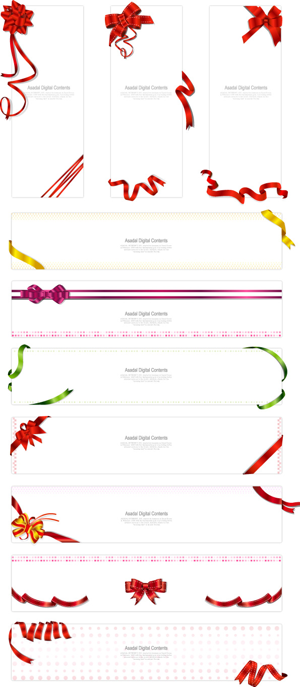 ribbon frames 1 vector