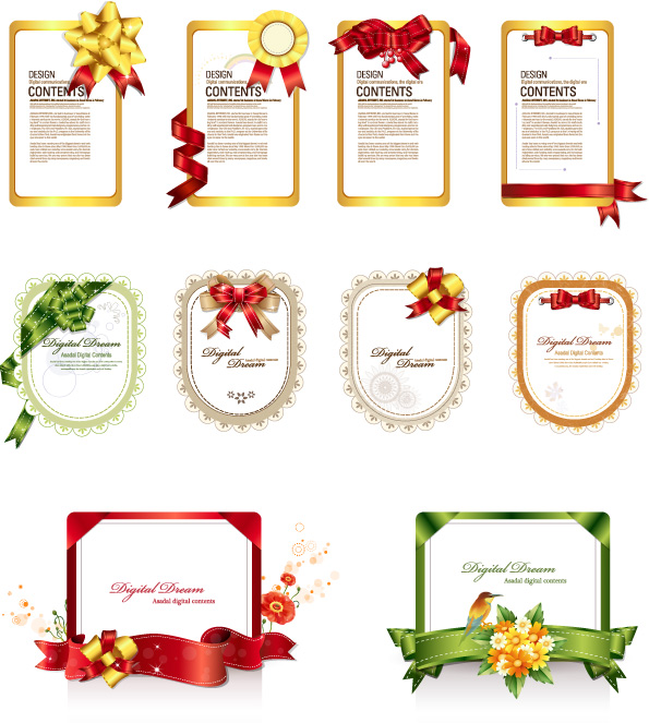 ribbon frames 2 vector