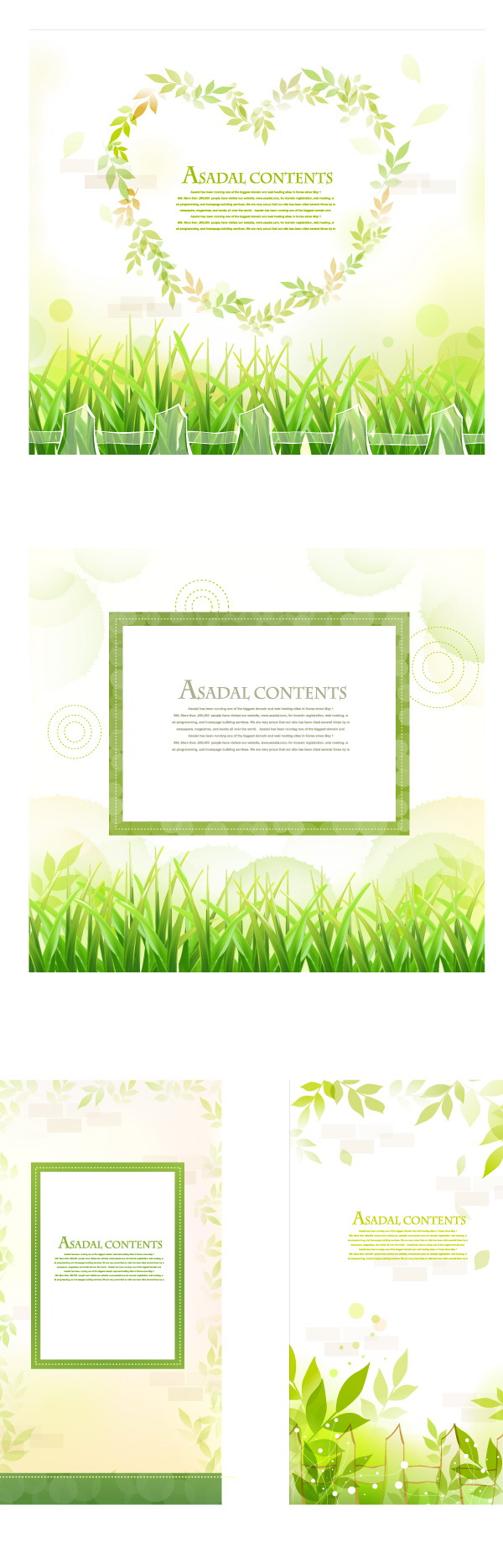 green decorative frame vector