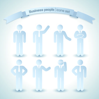 business people icons vector