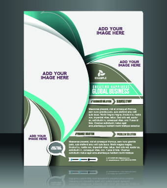 business flyer and brochure cover design vector