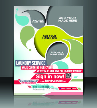 business flyer and brochure cover design vector