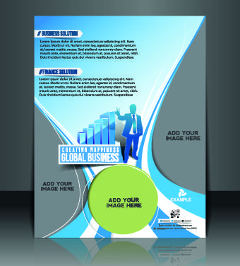 business flyer and brochure cover design vector