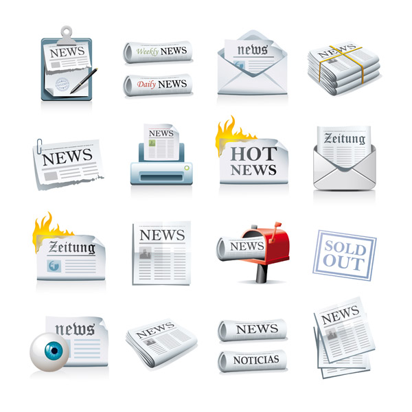 newspaper icon vector