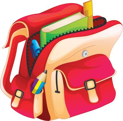 school accessories elements vector