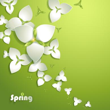 vivid paper flowers design vector