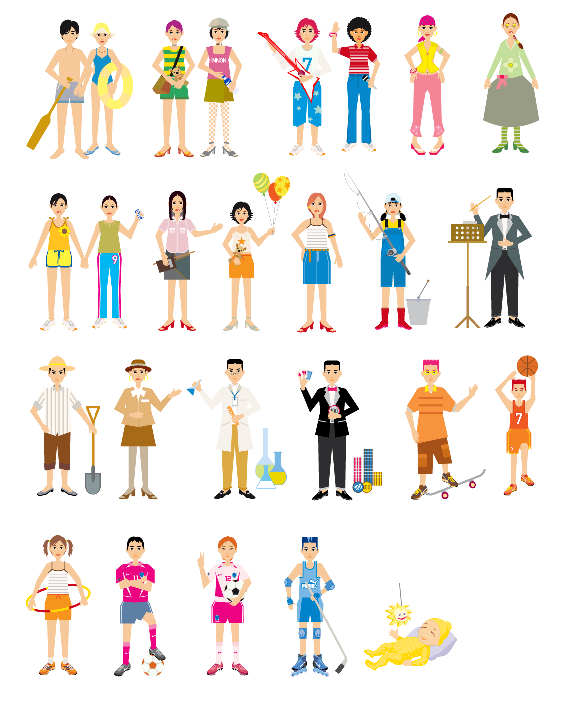 character vector icon vector