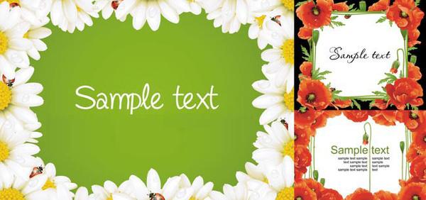 flower decoration frame vector