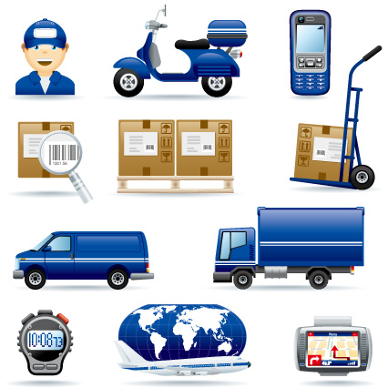 courier company icon vector