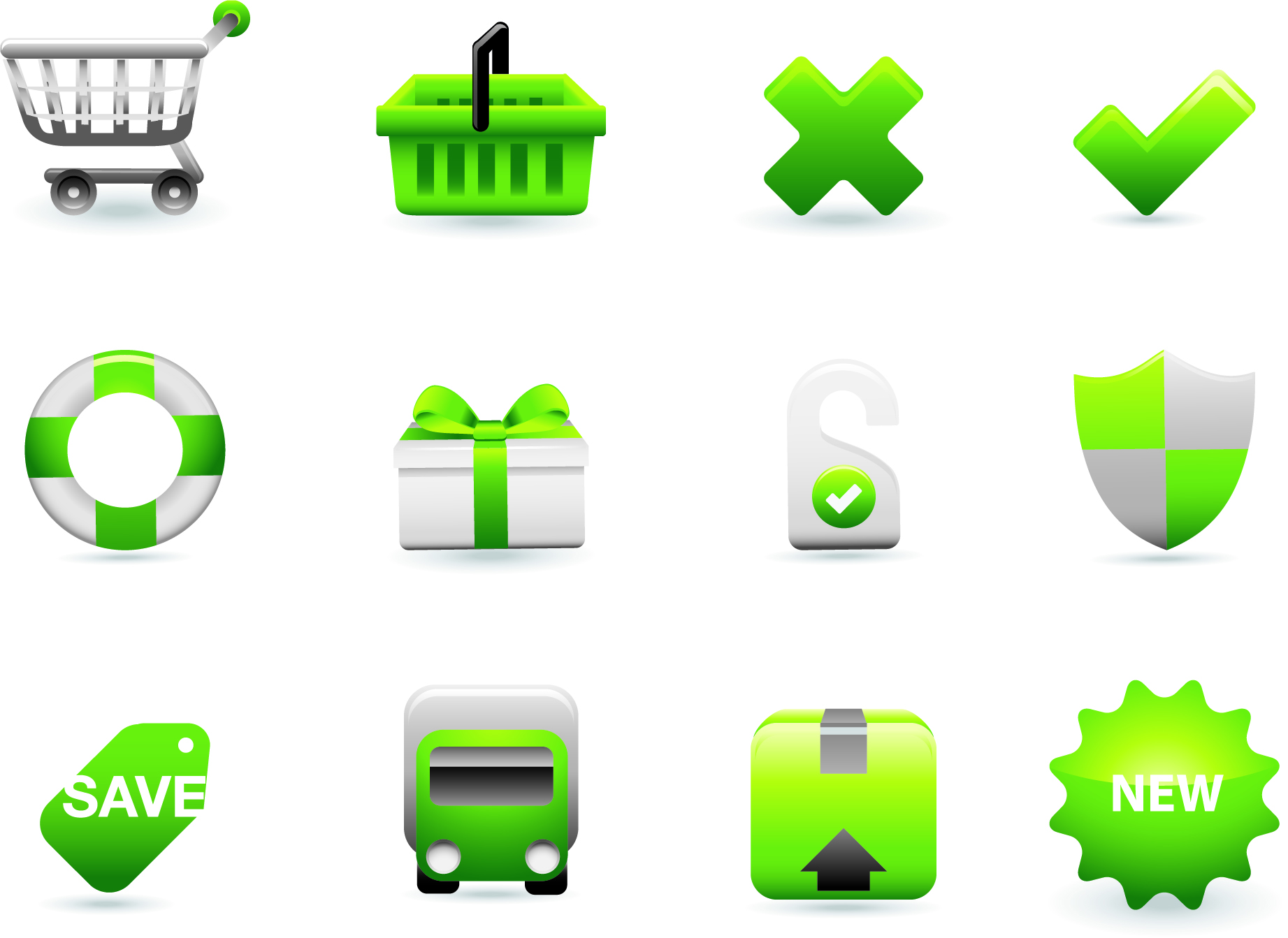 shopping decoration icon vector