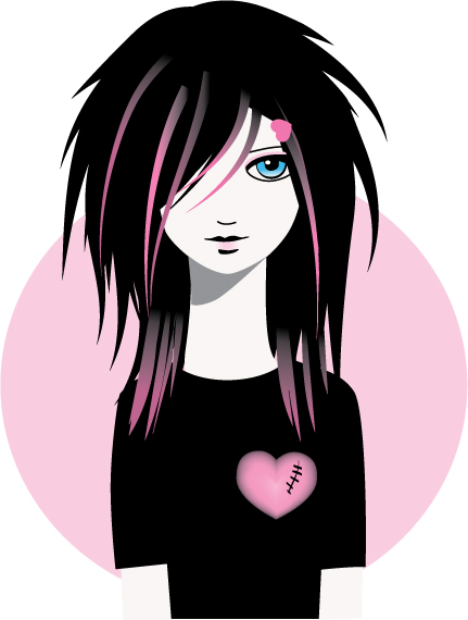 cute girl trend vector