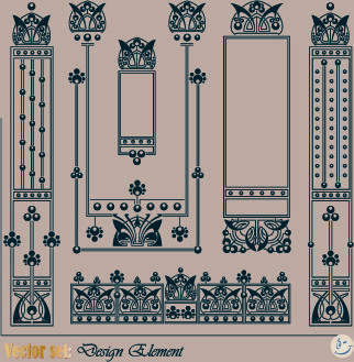 retro frame design vector