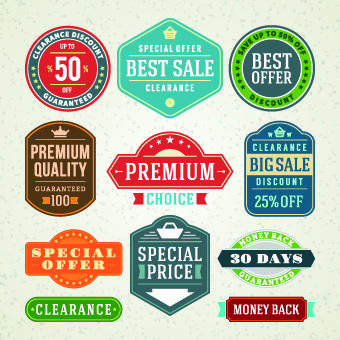 different sale label vector set