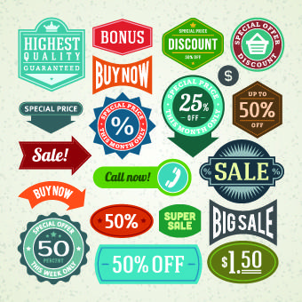 different sale label vector set