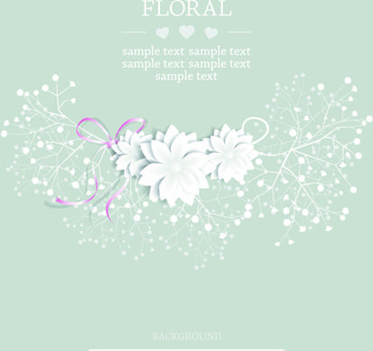 paper flowers background vector