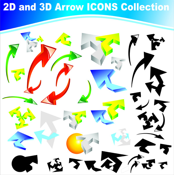 different arrow icon vector